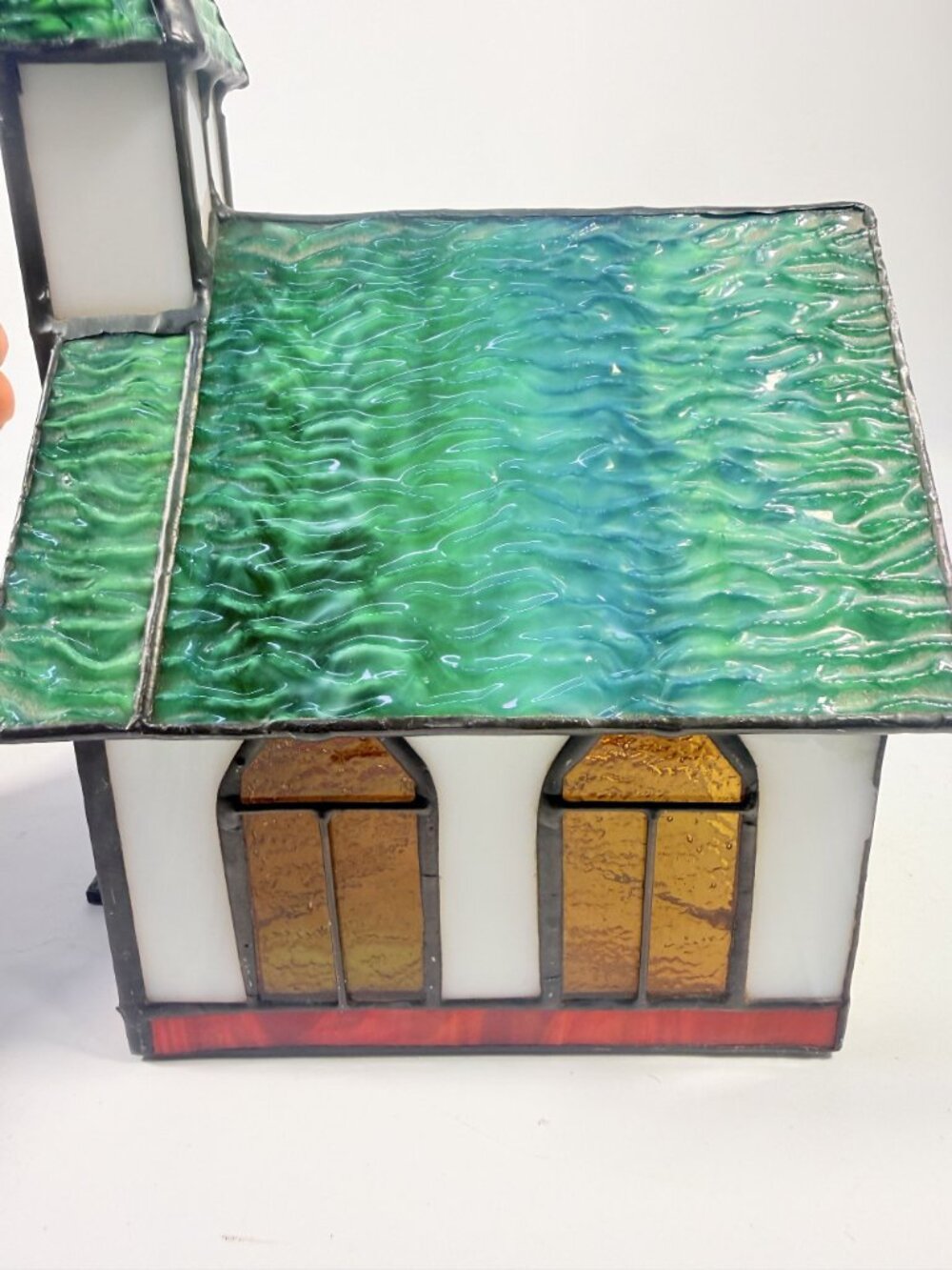 Lamp Light Tiffany Style Stained Glass 3D Church Chapel Cross Vintage Holiday - Picture 15 of 15